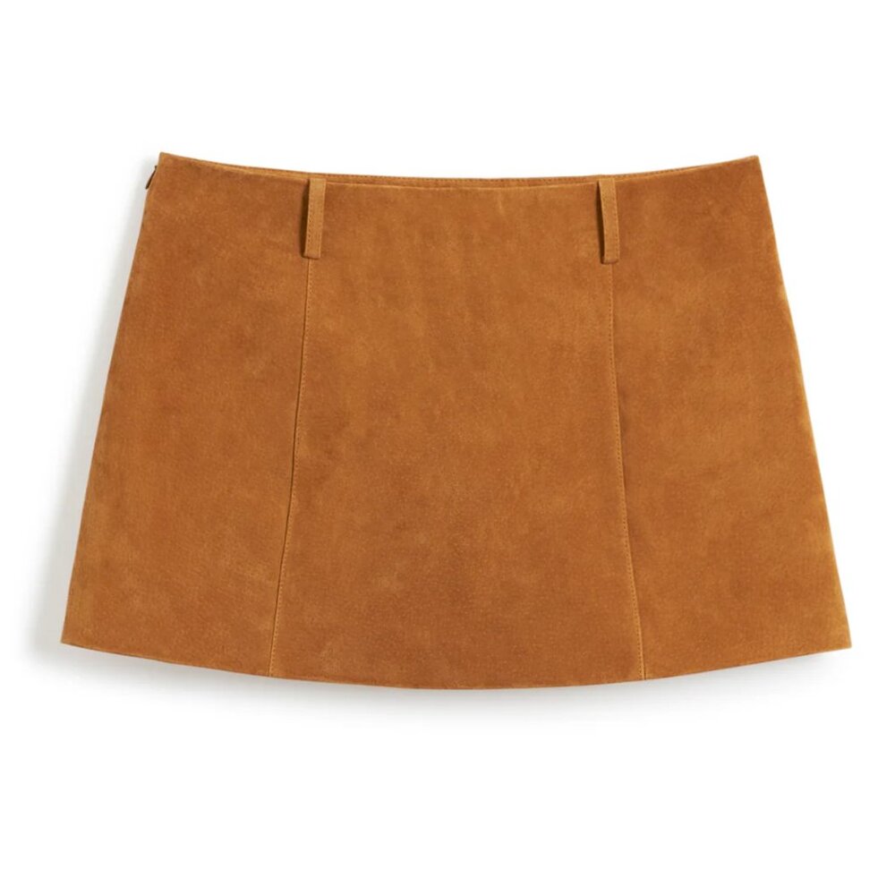Dandy Del Mar The Sicily Leather Skirt - Sable